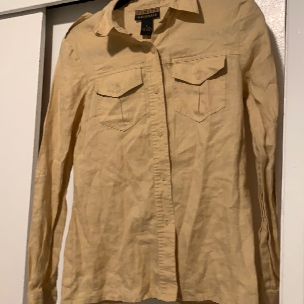 Women’s finite naturals 100% linen top